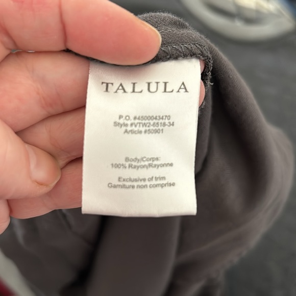 TALULA - ARITZIA jogger pants Los Feliz rayon dark grey pockets size medium - Picture 9 of 9
